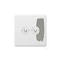 Soho Lighting Primed Paintable 2 Gang Toggle Switch 2-Way with White Switch