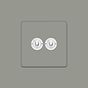 Soho Lighting Primed Paintable 2 Gang Toggle Switch 2-Way with White Switch