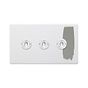 Soho Lighting Primed Paintable 3 Gang 2 Way Toggle Switch with White Switch