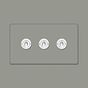 Soho Lighting Primed Paintable 3 Gang 2 Way Toggle Switch with White Switch