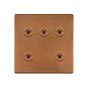 Antique Copper 5 Gang Toggle Switch
