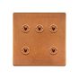 The Chiswick Collection Antique Copper 5 Gang Toggle Light Switch 20A 2 Way