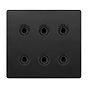 The Camden Collection Matt Black 6 Gang Toggle Light Switch 20A 2 Way Screwless