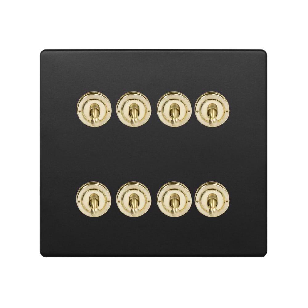 8 gang top light switch panel