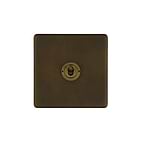 The Westminster Collection Vintage Brass 1 Gang Intermediate Toggle Switch