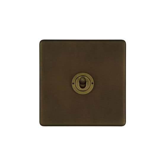 The Westminster Collection Vintage Brass 1 Gang Intermediate Toggle Switch