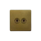 Old Brass Bulkhead Toggle Light
