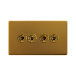 Antique Gold Bulkhead Toggle Light
