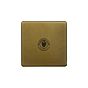The Belgravia Collection Old Brass 1 Gang Retractive Toggle Switch