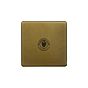 The Belgravia Collection Old Brass 1 Gang Retractive Toggle Switch