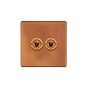 The Chiswick Collection Antique Copper 2 Gang Retractive Toggle Switch