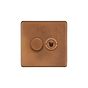 Antique Copper Dimmer Toggle Combo Switch