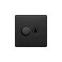 The Camden Collection Matt Black 2 Gang Dimmer and Toggle Switch Combo (1 x 2 Way Intelligent Dimmer 1 x 20A 2 Way Toggle)