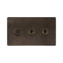 Vintage Brass Dimmer Toggle Combo Switch
