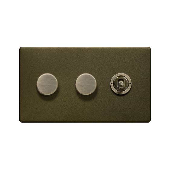 Bronze Dimmer Toggle Combo Switch
