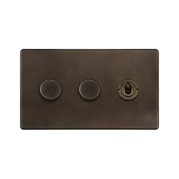 Vintage Brass Dimmer Toggle Combo Switch