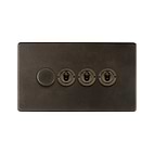 Vintage Brass Dimmer Toggle Combo Switch
