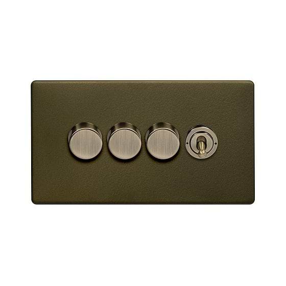 Bronze Dimmer Toggle Combo Switch
