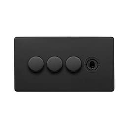 Matt Black Dimmer Toggle Combo Switch