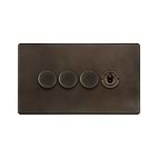 Vintage Brass Dimmer Toggle Combo Switch