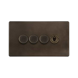 Vintage Brass Dimmer Toggle Combo Switch