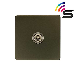The Eton Collection Bronze 1 Gang 150W Smart Toggle Switch