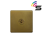 The Belgravia Collection Old Brass 1 Gang 150W Zigbee Smart Toggle Switch