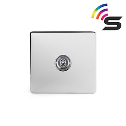 The Finsbury Collection Polished Chrome 1 Gang 150W Smart Toggle Switch