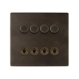 Vintage Brass Dimmer Toggle Combo Switch