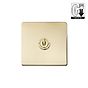 The Savoy Collection Brushed Brass 1 Gang Dimming Toggle Switch