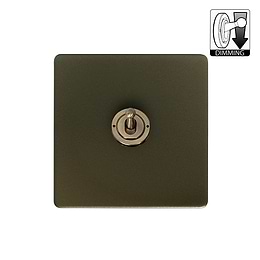 The Eton Collection Bronze 1 Gang Dimming Toggle Switch