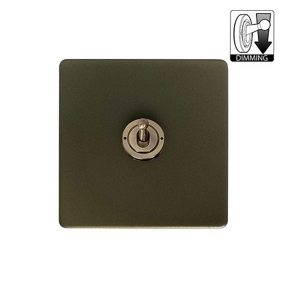 The Eton Collection Bronze 1 Gang Dimming Toggle Switch