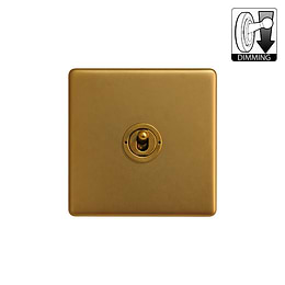 Antique Gold 1 Gang Dimming Toggle Switch
