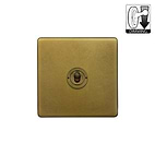 The Belgravia Collection Old Brass 1 Gang Dimming Toggle Switch