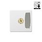 Soho Lighting Primed Paintable 1 Gang Dimming Toggle Switch with Brushed Brass Switch