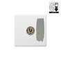 Soho Lighting Primed Paintable 1 Gang Dimming Toggle Switch with Antique Brass Switch