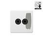 Soho Lighting Primed Paintable 2 Gang Dimming Toggle Switch with Matt Black Switch