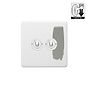 Soho Lighting Primed Paintable 2 Gang Dimming Toggle Switch with White Switch