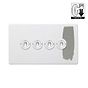 Soho Lighting Primed Paintable 4 Gang Dimming Toggle Switch with White Switch
