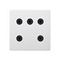 Soho Lighting Primed Paintable 5 Gang Dimming Toggle Switch with Matt Black Switch