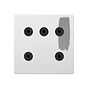 Soho Lighting Primed Paintable 5 Gang Dimming Toggle Switch with Matt Black Switch