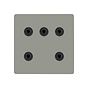 Soho Lighting Primed Paintable 5 Gang Dimming Toggle Switch with Matt Black Switch