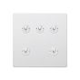 Soho Lighting Primed Paintable 5 Gang Dimming Toggle Switch with White Switch