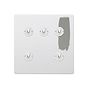 Soho Lighting Primed Paintable 5 Gang Dimming Toggle Switch with White Switch