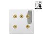 Soho Lighting Primed Paintable 5 Gang Dimming Toggle Switch with Brushed Brass Switch