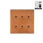 The Chiswick Collection Antique Copper 6 Gang Dimming Toggle Switch