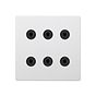 Soho Lighting Primed Paintable 6 Gang Dimming Toggle Switch with Matt Black Switch