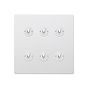Soho Lighting Primed Paintable 6 Gang Dimming Toggle Switch with White Switch