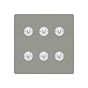 Soho Lighting Primed Paintable 6 Gang Dimming Toggle Switch with White Switch