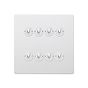 Soho Lighting Primed Paintable 8 Gang Dimming Toggle Switch with White Switch